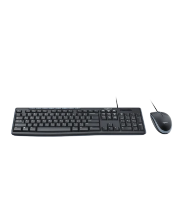 KIT  TECLADO  E MOUSE COM FIO LOGITECH MK200